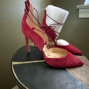 Never Been Worn Sam Edelman Red Lace up Pumps in Size 8.